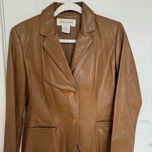 Brown Leather Blazer